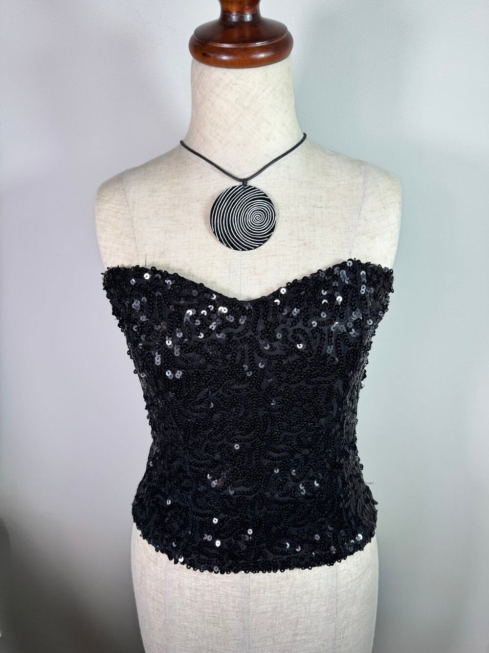 Body Central Y2K Sequin Tube Top Concert Rave Festival Going Out Size Small